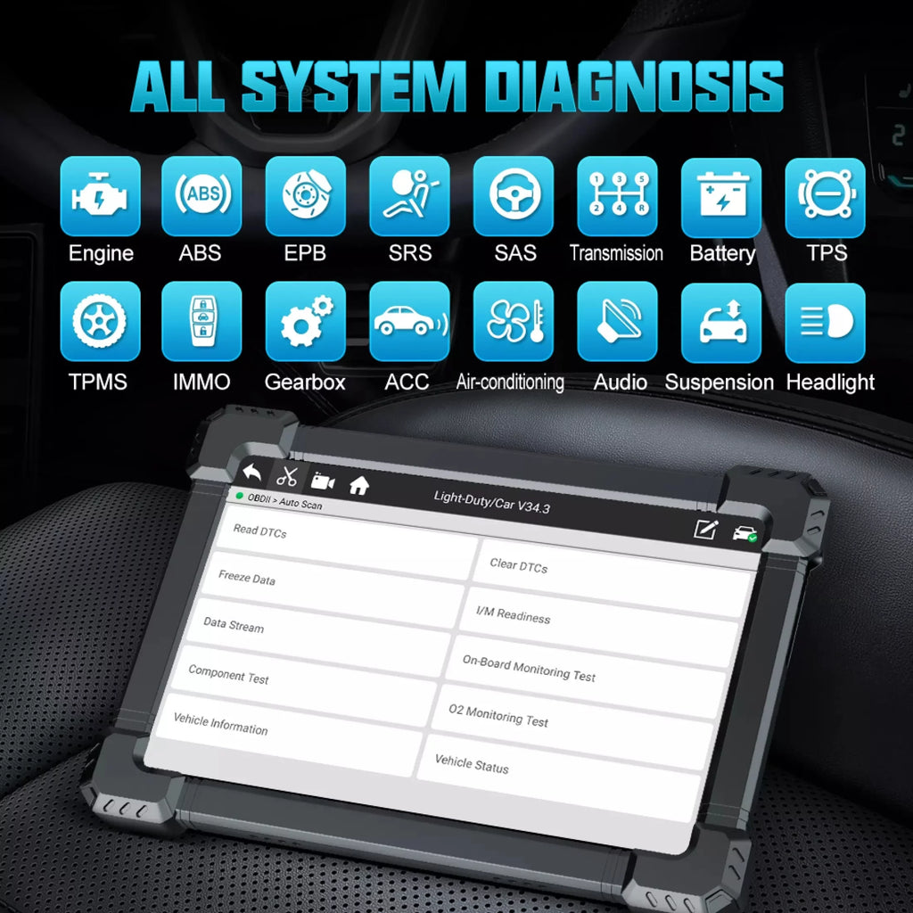 ANCEL X7 OBD2 Scanner Wireless Bluetooth Car Full System Scanner with 10 Reset Services Advanced Automotive Diagnostic Tool OBDII Code Reader Active Test ECU Coding for VW AUDI OBD EOBD OBD2 12V Cars