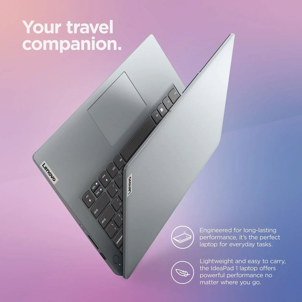 Lenovo 2022 Newest Ideapad 1i Laptop, 14 Inch HD Display, Intel Quad-Core Processor, 4GB RAM, 256GB Storage, Wi-Fi 6, Bluetooth, Cloud Grey, Windows 11 Home in S Mode