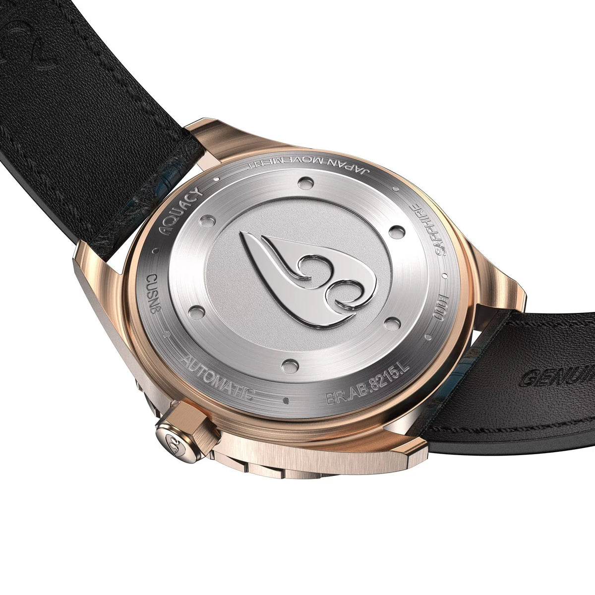 Aquacy Bronze CuSn8 Abalone Automatic Diver Watch BR.AB.8215.L - Screw Down 316L Stainless Case Back - 200M Water Resistance - 40 Hours Approx Power Reserve Dive Swimming Wrist Watches For Men