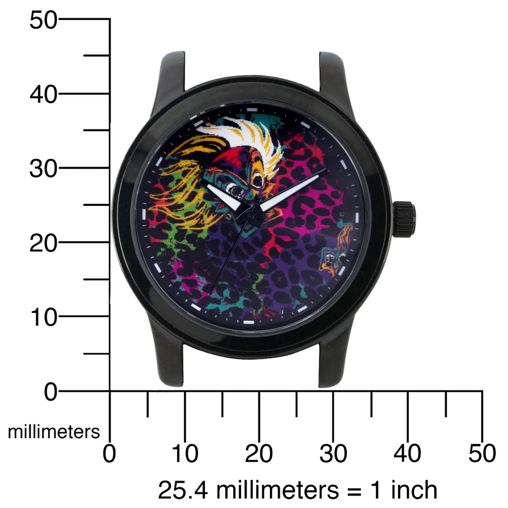 Disney Villains Cruella De Vil Women's Charcoal Alloy Watch, 1-Pack