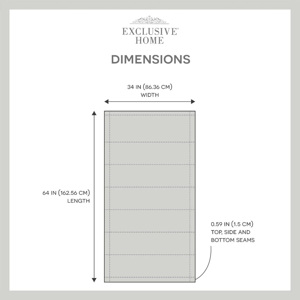 Exclusive Home Esme Total Dark Roman Shade, 34"x64", Dark Grey
