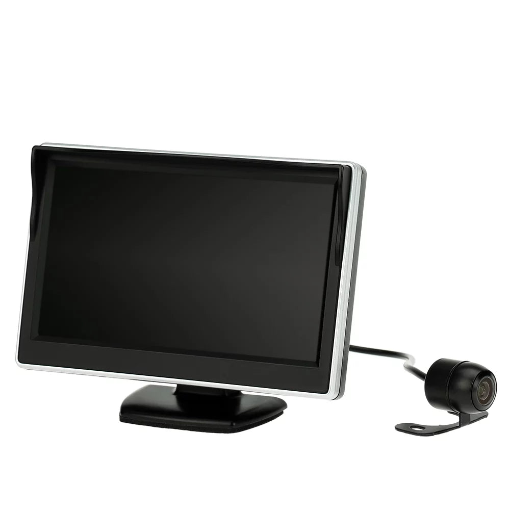 CACAGOO 5 Unit TFT LCD Display Monitor Car Rear View Backup Reverse System + HD Parking Camera