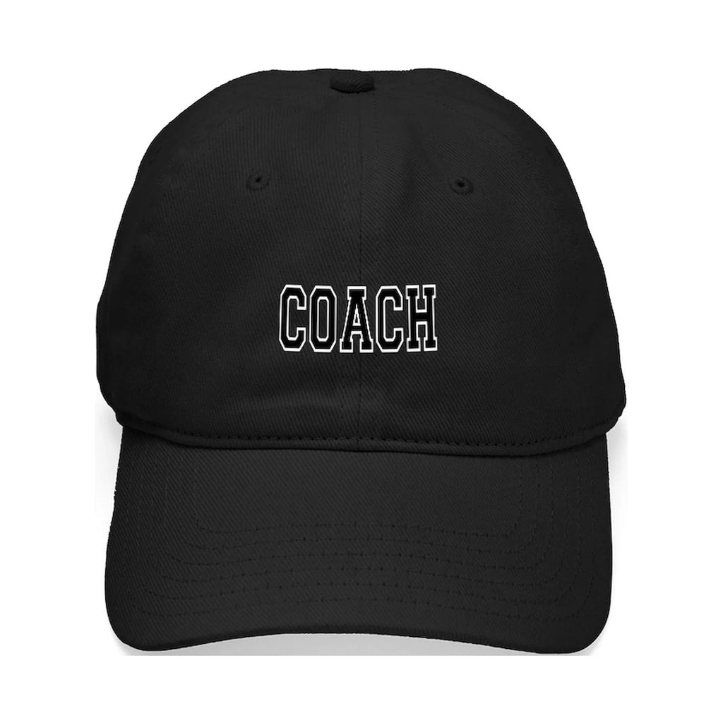 CafePress - Coach Charcoal Cap - Printed Adjustable Cotton Canvas Midnight Baseball Hat