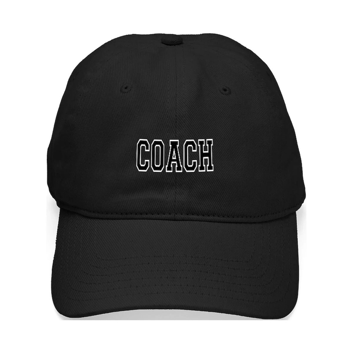 CafePress - Coach Charcoal Cap - Printed Adjustable Cotton Canvas Midnight Baseball Hat
