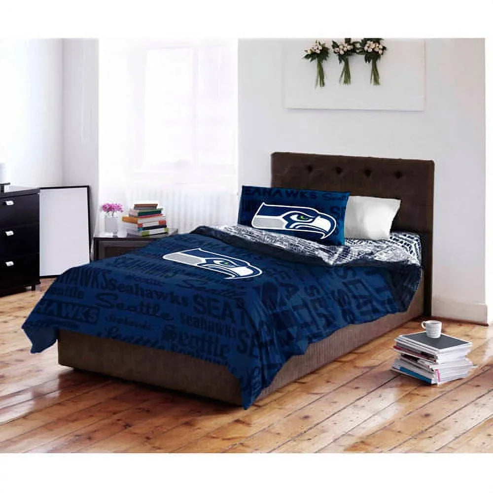 NFL Seattle Seahawks Bed in a Bag Complete Bedding Set