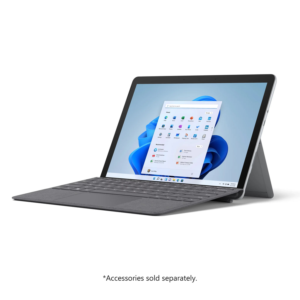 Microsoft Surface Go 3 10.5" Pixel Sense Flow Display, 10 Point Multi- touch, Intel®Pentium® Gold 6500Y, 8GB RAM, 128GB SSD, Platinum, Windows 11, 8VA-00001