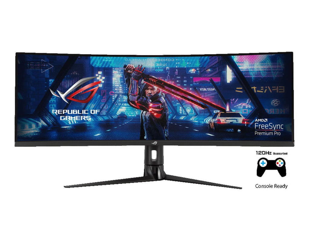 ROG Strix XG49VQ Super Ultra-Wide HDR Gaming Monitor — Centimeter 32:9 (3840 x 1080), 144Hz, FreeSync™ 2 HDR, DisplayHDR™ 400, DCI-P3: 90%, Shadow Boost