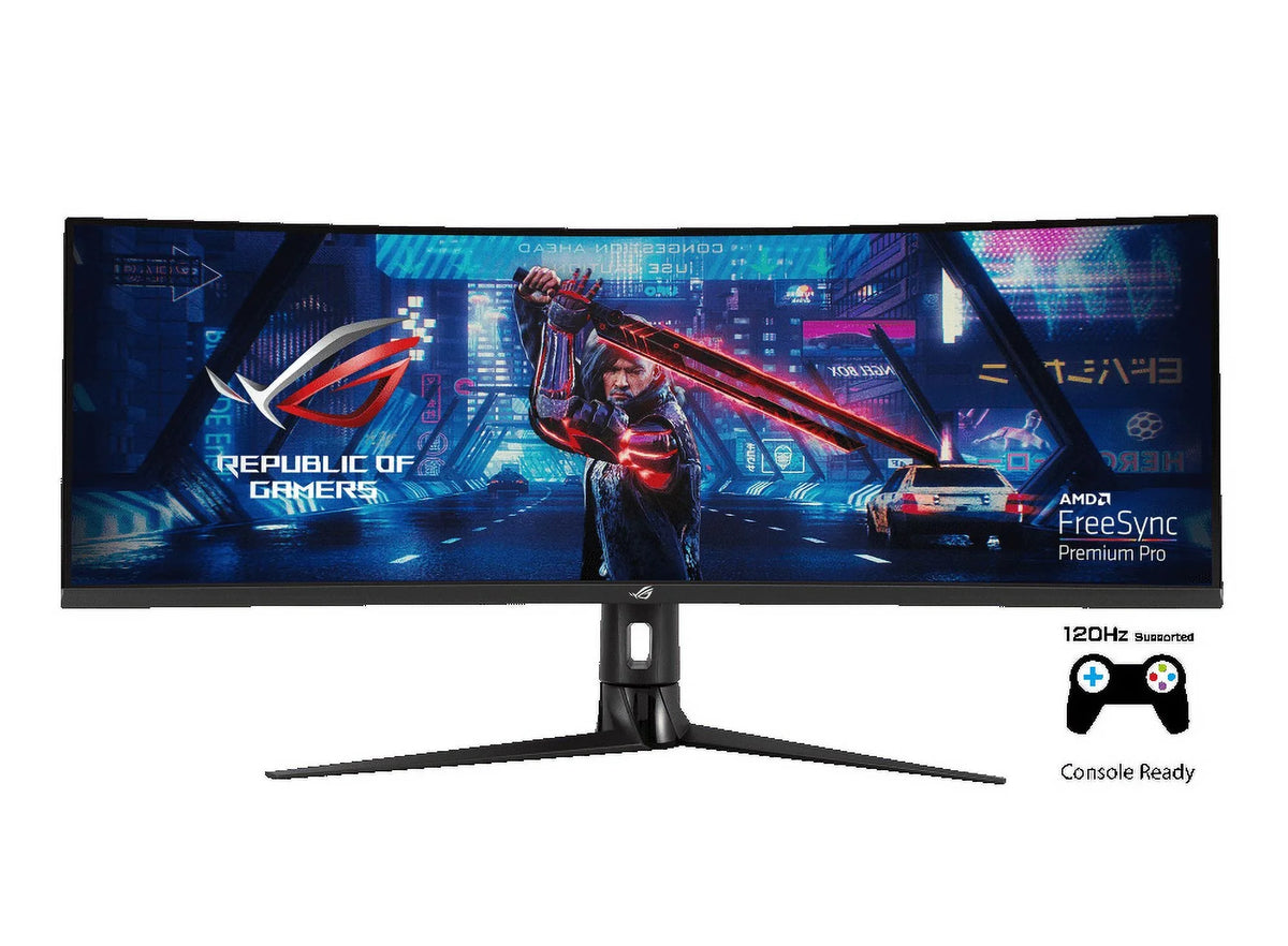 ROG Strix XG49VQ Super Ultra-Wide HDR Gaming Monitor — Centimeter 32:9 (3840 x 1080), 144Hz, FreeSync™ 2 HDR, DisplayHDR™ 400, DCI-P3: 90%, Shadow Boost