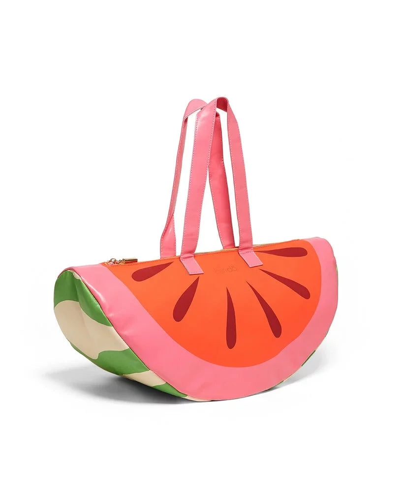 ban.do Super Chill Cooler Bag, Insulated Bag with Shoulder Straps, Soft Sided Cooler, Cute Portable Cooler for Picnics or Beach Days, Watermelon 2.0