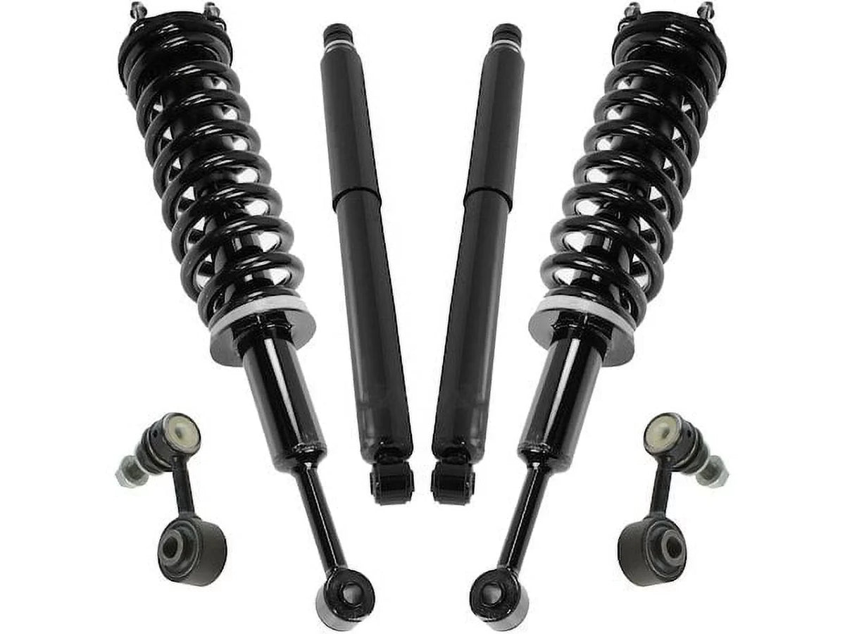 Front and Rear Shock Strut Coil Spring Sway Bar Link Kit - 6 Piece - Compatible with 2007 - 2018 Toyota Tundra 2008 2009 2010 2011 2012 2013 2014 2015 2016 2017