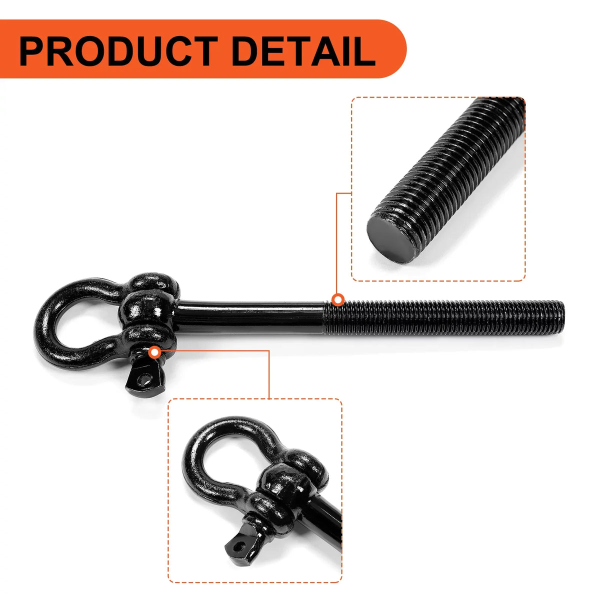 Kojem Steel Tow Hook Trailer Hitch Front Or Rear Trunk Hook for 2014-2023 Chevy Corvette C7 C8 GS Z06 ZR1 Replaces 15234068 Charcoal