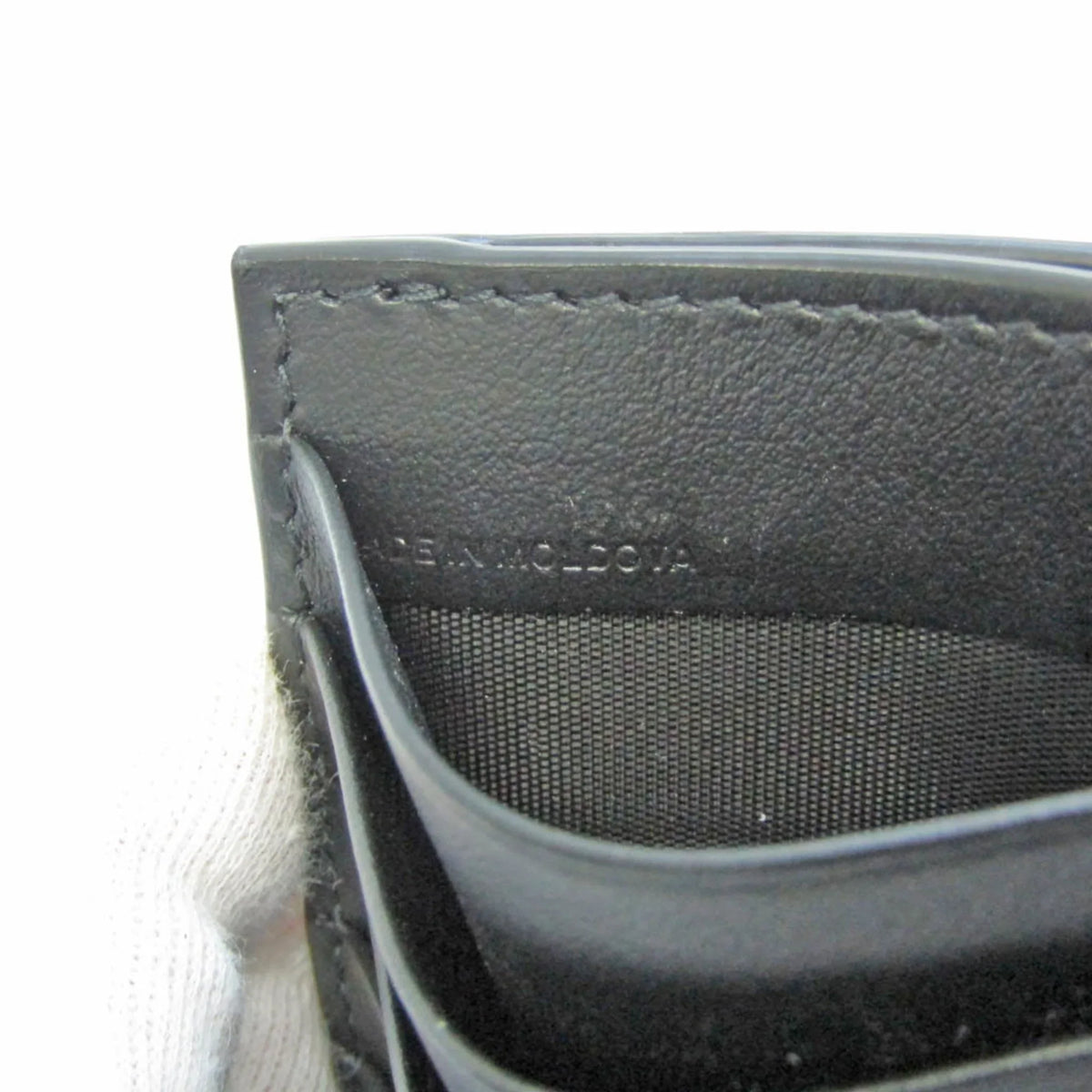 Pre-Owned Burberry Coin Case 8051832 Leather Card Case Dark (Good)