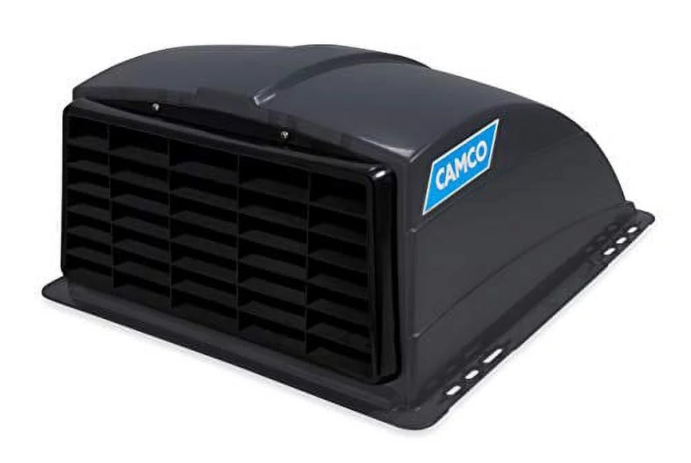 Camco Smoke Standard Roof Vent Cover, Opens for Easy Cleaning, Aerodynamic Design, Easily Mounts to RV with Included Hardware (40453)